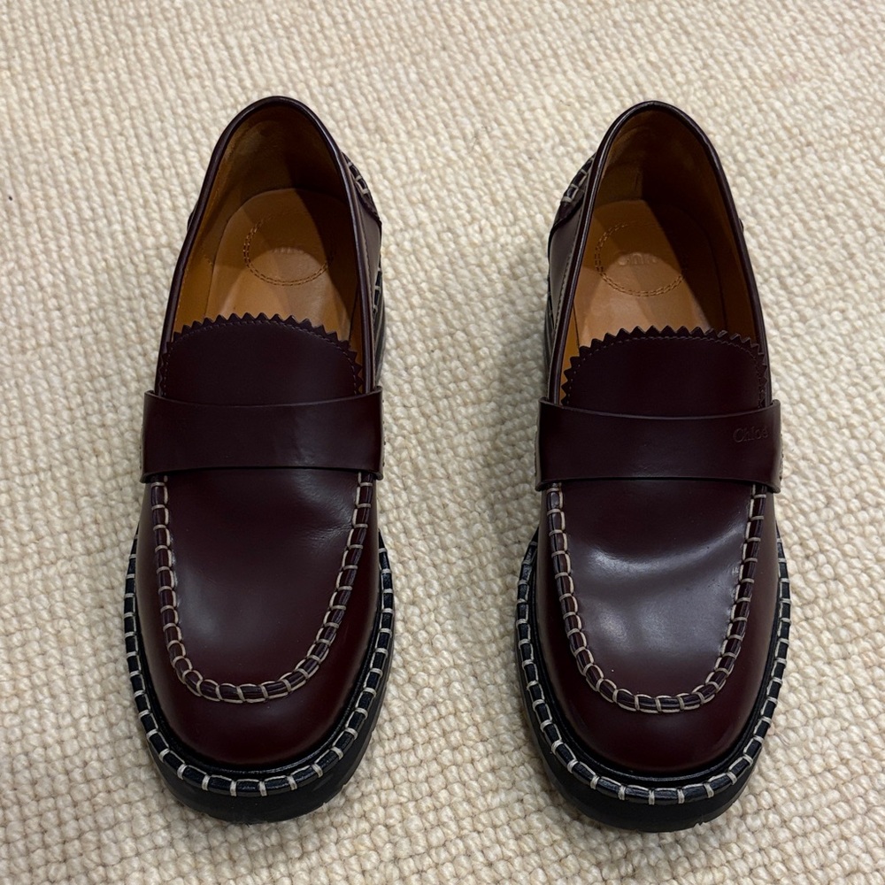 Chloe Classic Brown/Maroon Loafers